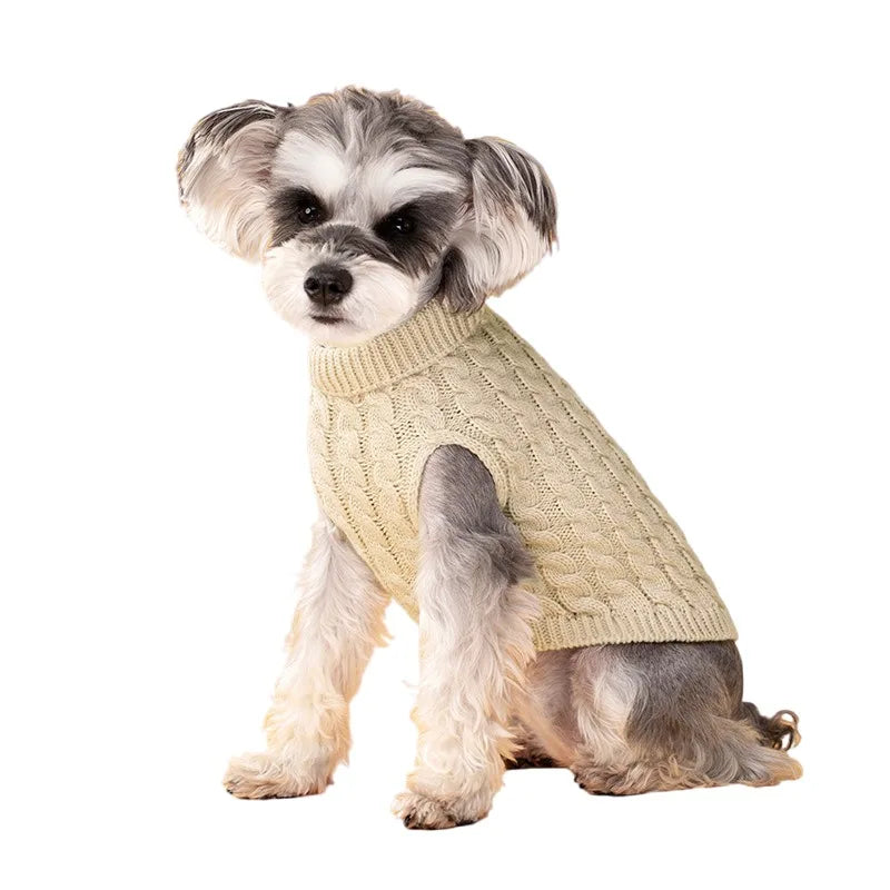 Warm Turtleneck Knitted Sweater for Small Dogs & Cats Winter Pet Clothing