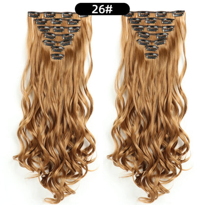 22 Inch Curly Wavy Clip In Hair Extensions 7PCS