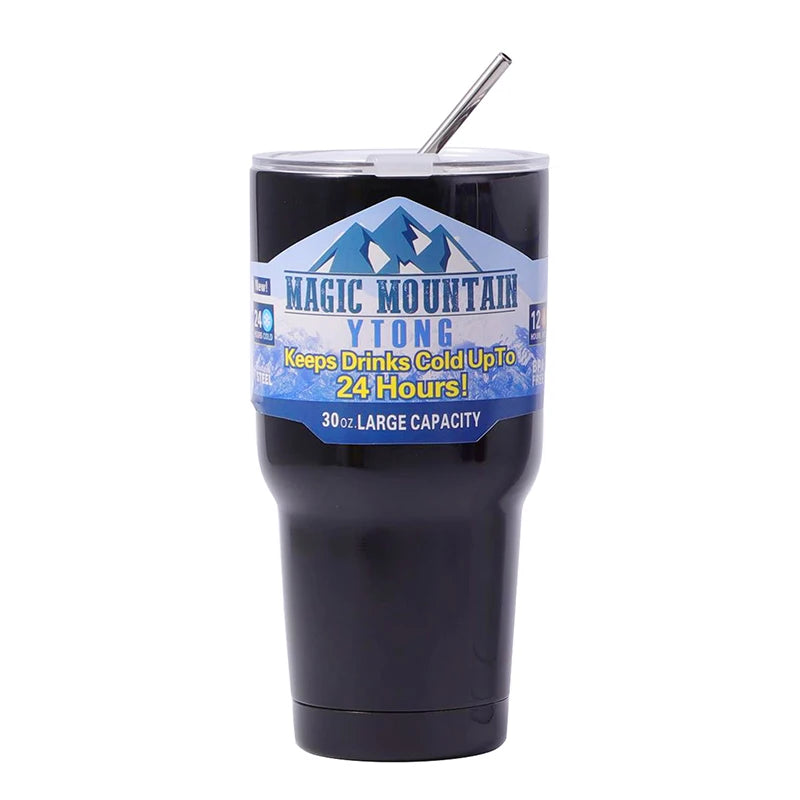 Stainless Steel Vacuum Insulated Tumbler with Straw