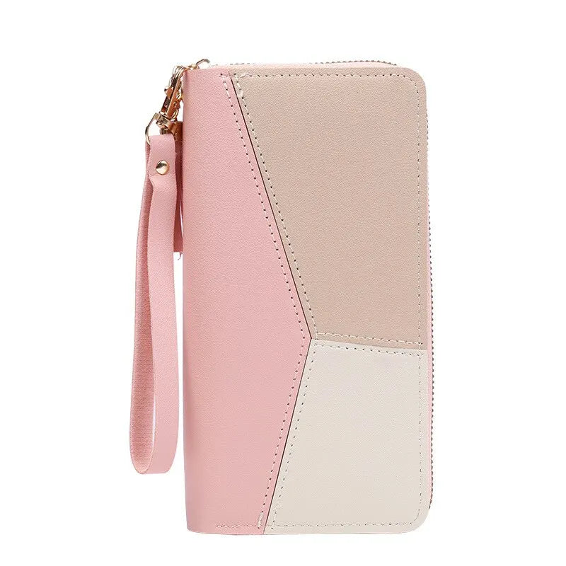 Women's Long PU Leather Zipper Wallet