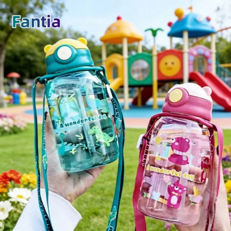 650ml BPA Free Leak Proof Kids Water Bottle with Straw