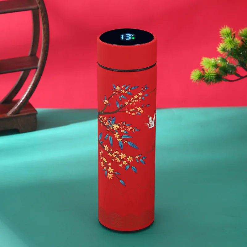 Style 304 Stainless Steel Thermos Bottle with Temperature Display