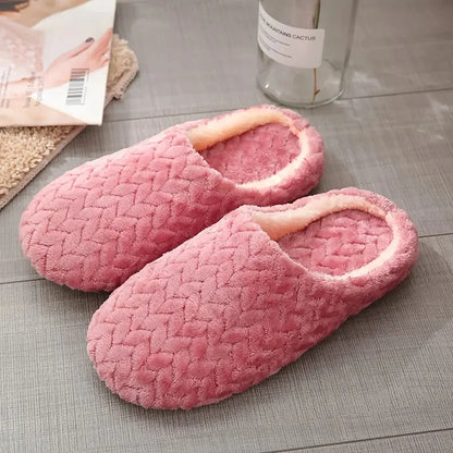 Unisex Fluffy Anti Slip Indoor Winter Slippers