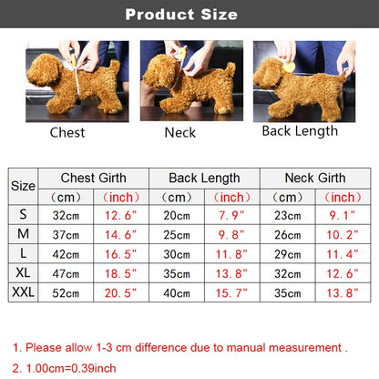 Fleece Winter Dog Jumpsuit Hoodie for Small & Medium Dogs