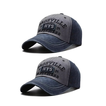 Men's Washed Embroidered Curved Brim Baseball Cap