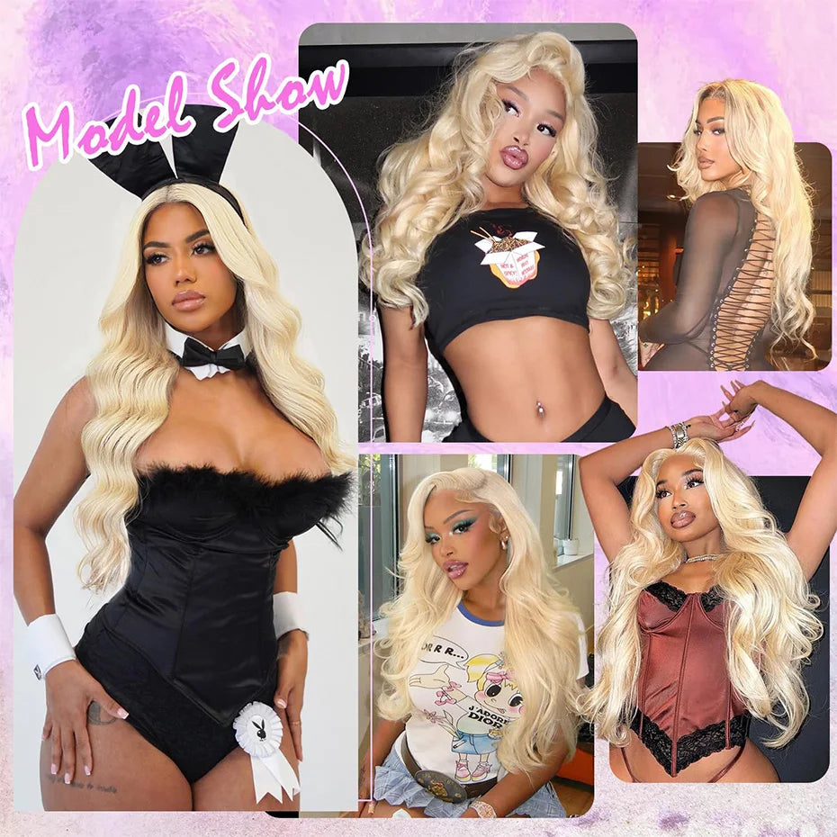613 Honey Blonde Body Wave 13x4 13x6 HD Lace Human Hair Wig