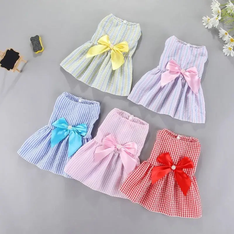 Cute Flower Princess Dress for Small Dogs & Cats Summer Pet Clothing