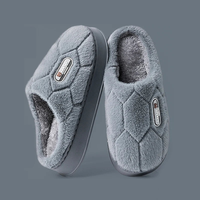 Big Size 50–51 Warm Winter Slippers for Men & Women Non Slip Home Shoes