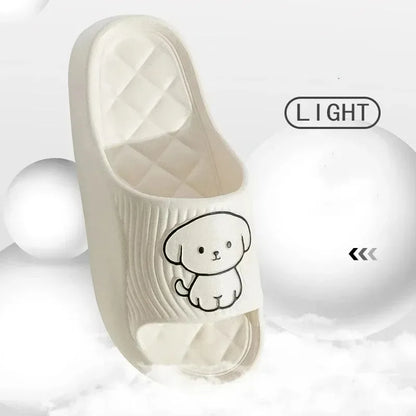 Cute Couple EVA Pillow Slippers Soft Sole Non Slip Bathroom Shoes