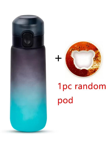 650ml Flavored Sports Water Bottle with Flavor Pod