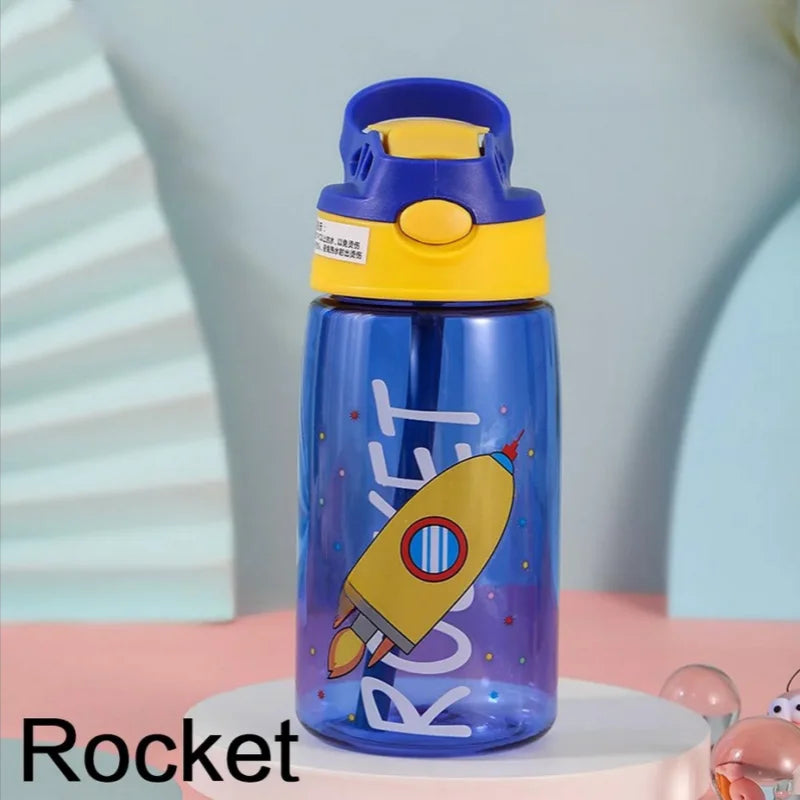 Kids Water Bottle with Straw and Handle
