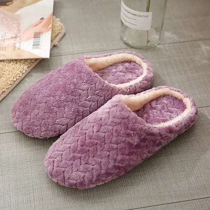 Unisex Fluffy Anti Slip Indoor Winter Slippers