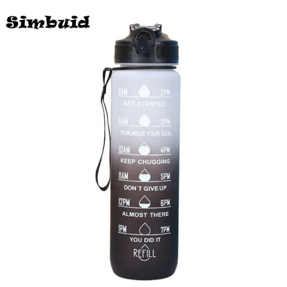 600ml Leak Proof Motivational Sports Water Bottle with Time Marker