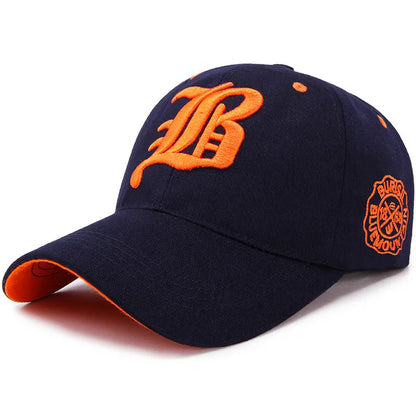 Unisex Embroidered Cotton Snapback Baseball Cap