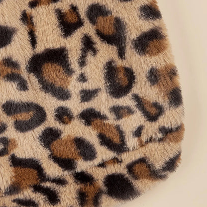 Leopard Plush Dog Hoodie with Ears for Small & Medium Dogs