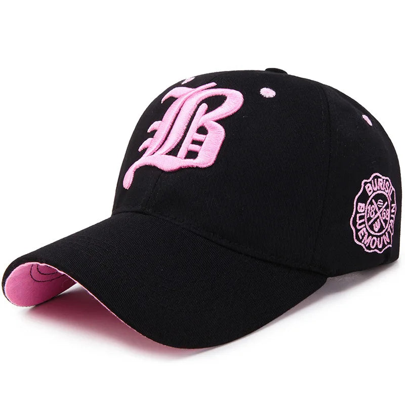 Unisex Embroidered Cotton Snapback Baseball Cap