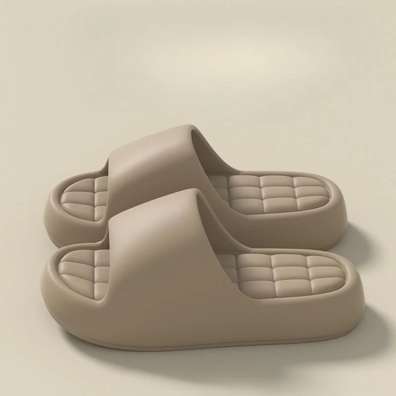 Unisex Cloud Cushion EVA Slides Thick Sole Non Slip Bathroom Slippers