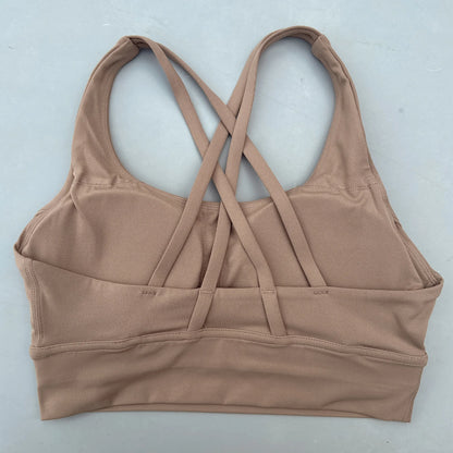 Women's Cross Back Padded High Support Sports Bra