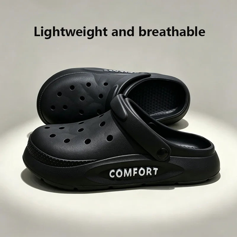 Unisex Hollow Closed Toe EVA Slippers Non Slip Summer Shoes