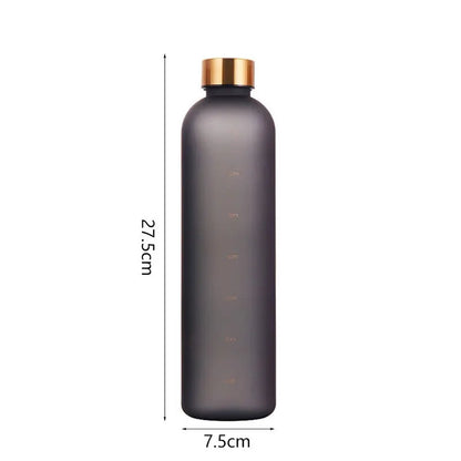 1L BPA Free Motivational Sports Water Bottle with Time Marker