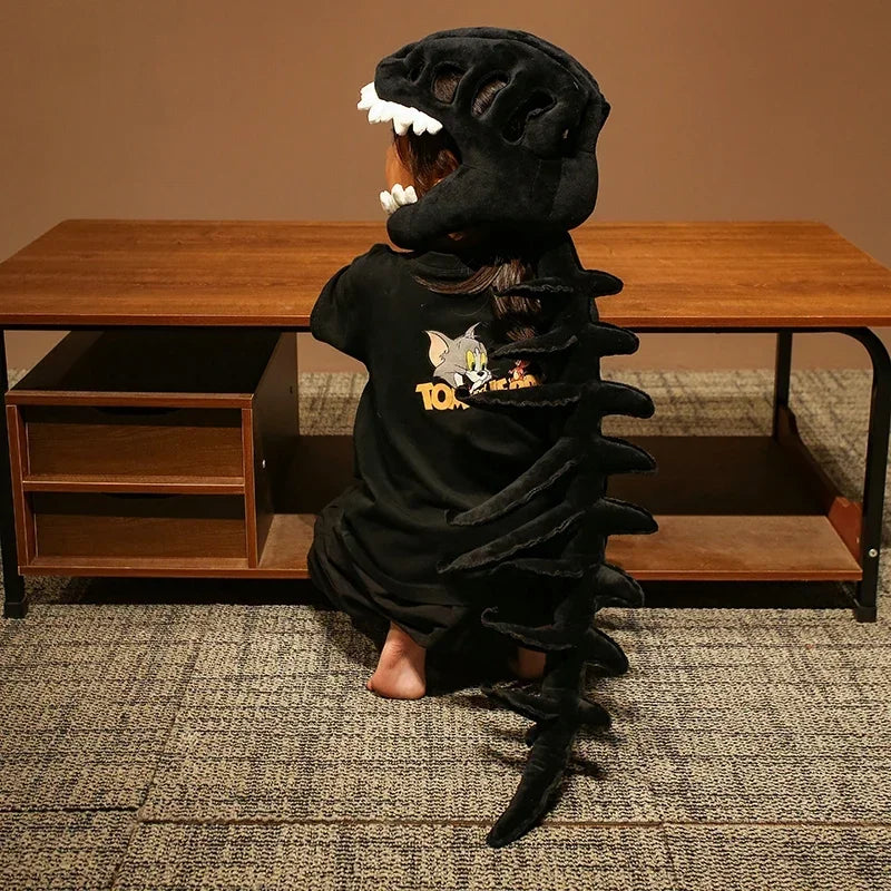 Realistic Dinosaur Skeleton Costume Set with Funny Headgear