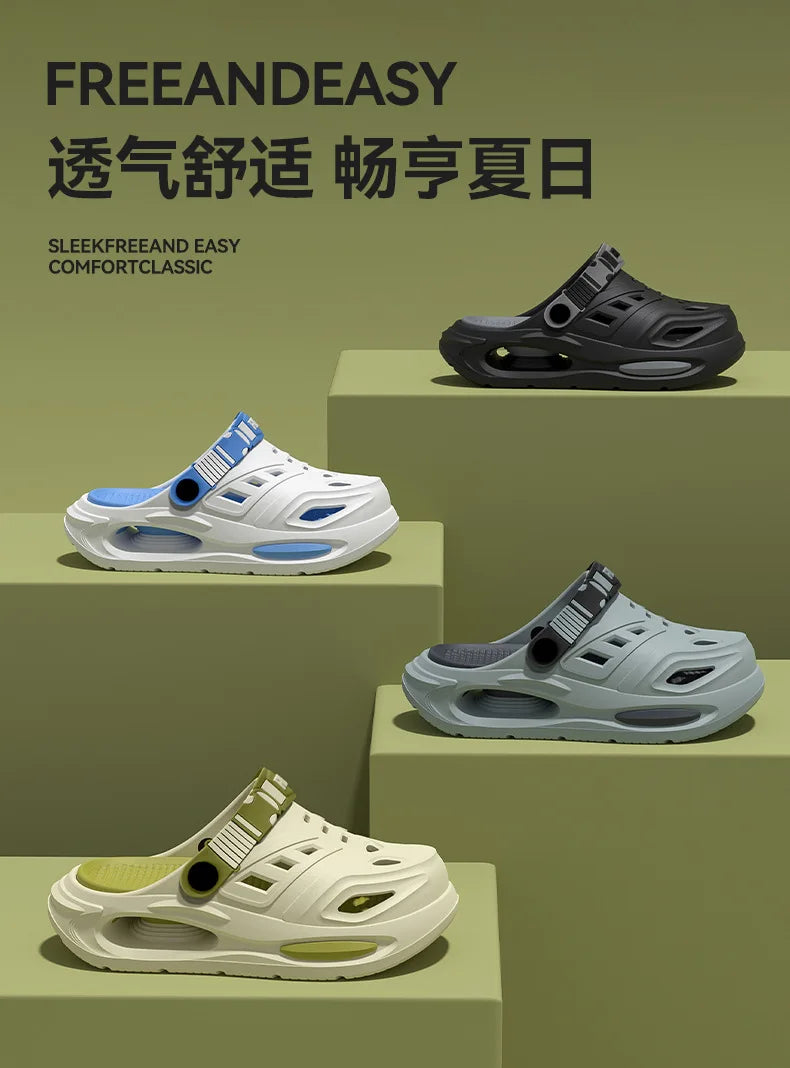 Arch Support EVA Hole Slippers Thick Sole Non Slip Breathable Summer Shoes