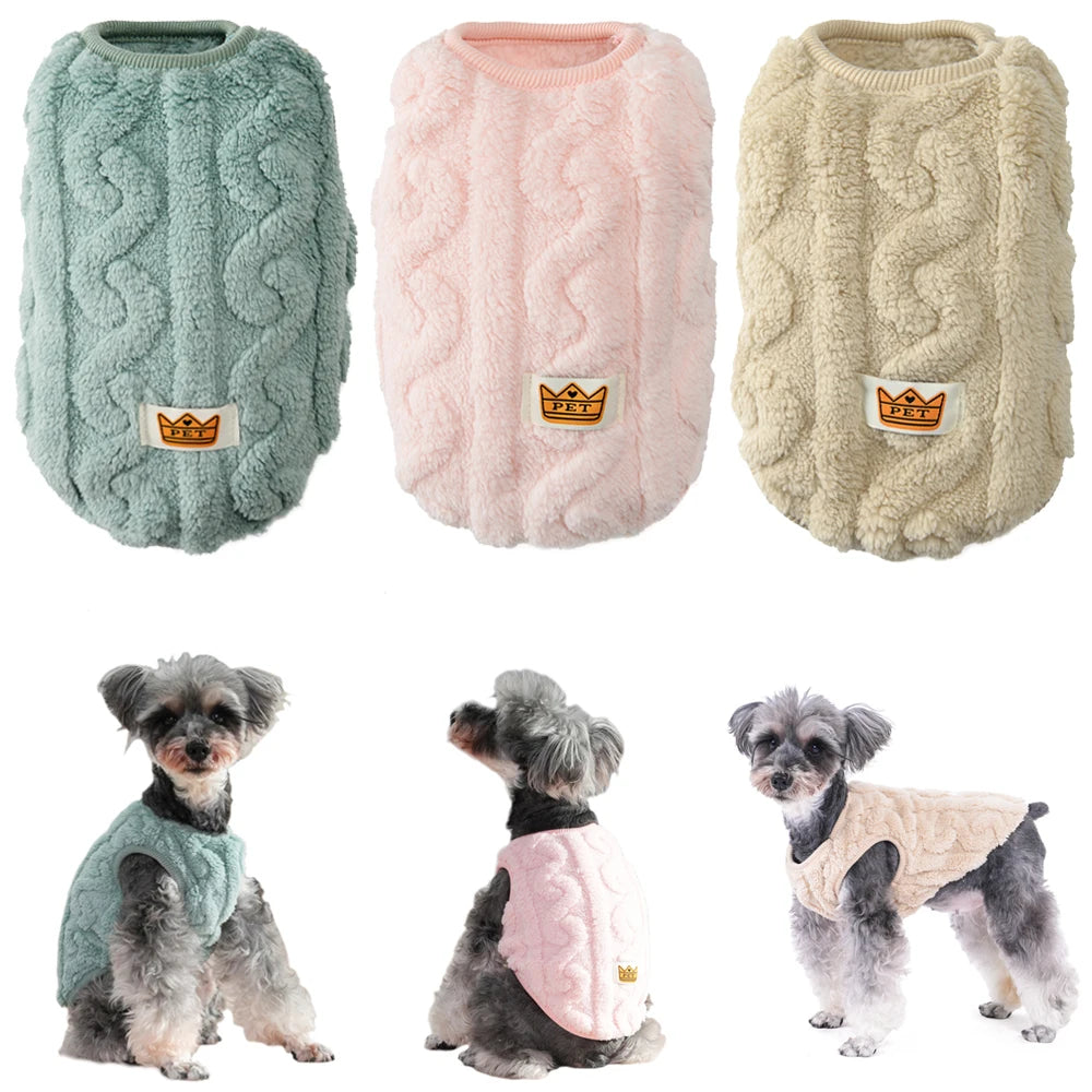 Soft Fleece Winter Sweater Vest for Small Dogs & Cats