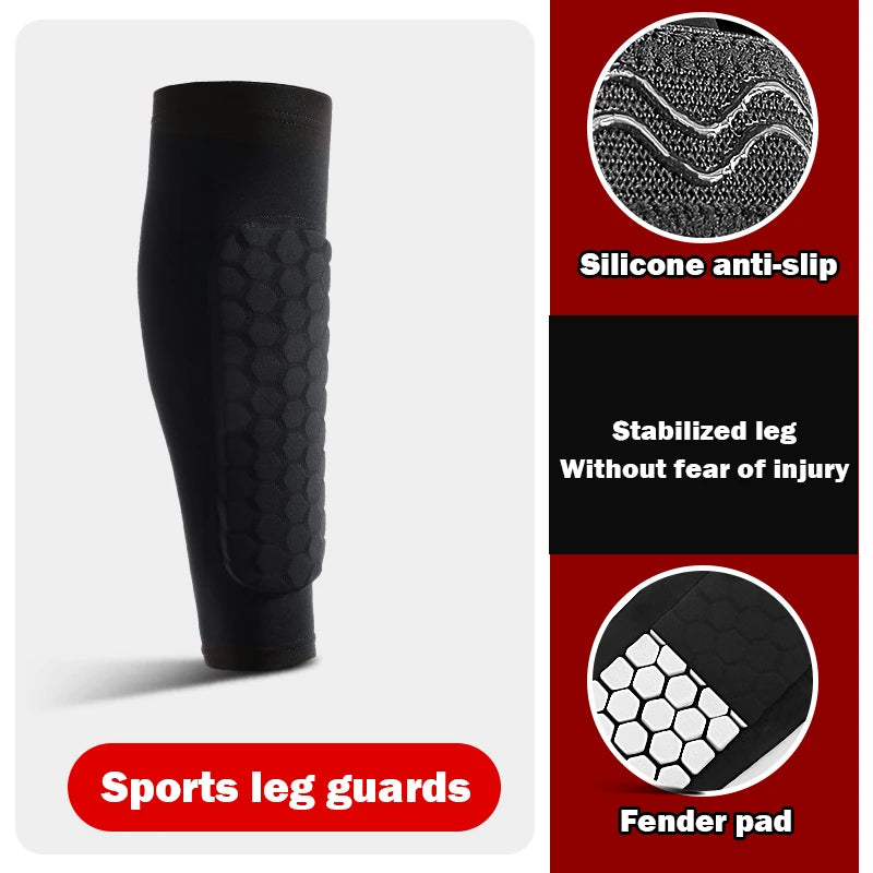 Foam Padded Compression Shin Guard Sleeve