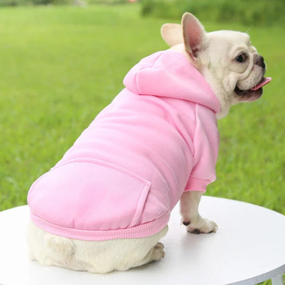 Thick Warm Hooded Sweater for Small Dogs Autumn Winter Pet Clothing
