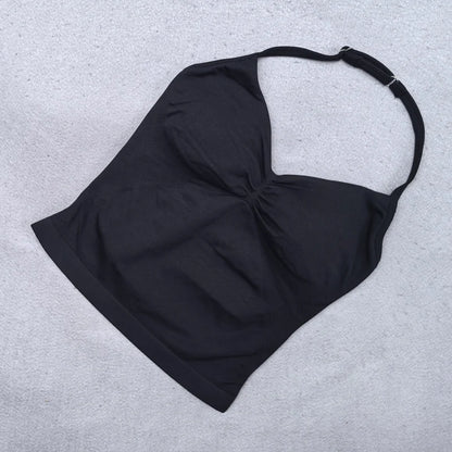 Women's Adjustable Strappy Backless Padded Sports Bra