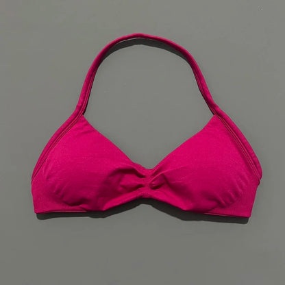 HISTELLO Women's High Support Strappy Halter Sports Bra