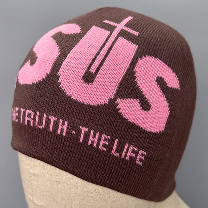 Unisex JESUS Jacquard Knit Winter Beanie
