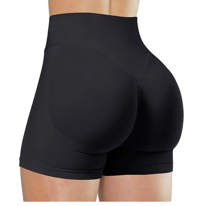 Women's High Waist Elastic Yoga Shorts