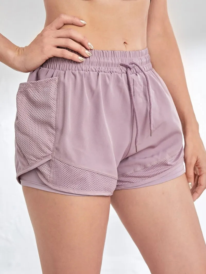 Women's 2 in 1 Yoga Running Shorts with Pockets