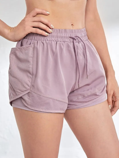 Women's 2 in 1 Yoga Running Shorts with Pockets