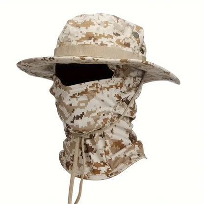 Camouflage Boonie Hat and Balaclava Outdoor Set