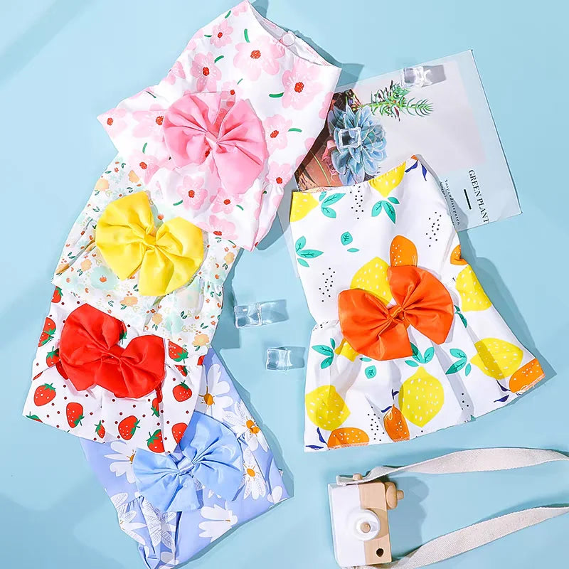 Small Dog and Cat Princess Bow Lace Dress