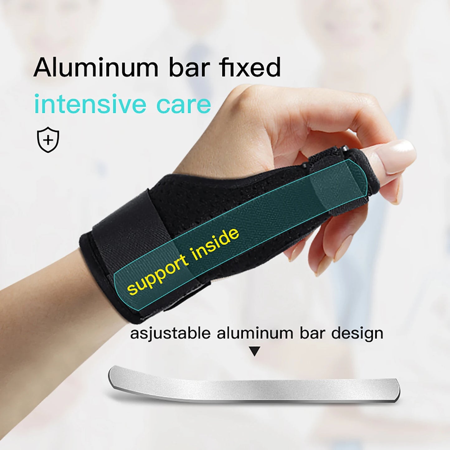 Wrist and Thumb Support Brace with Steel Splint