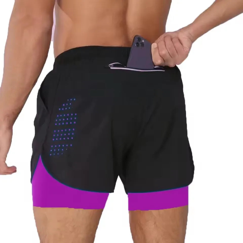 Men's Quick Dry 2 in 1 Running Shorts
