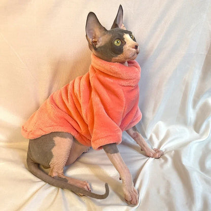 Sphynx Cat Sweater Hoodie Warm Pet Jumpsuit