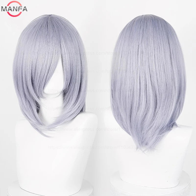 40cm Heat Resistant Anime Cosplay Wig with Bangs