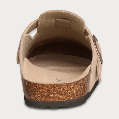 Litfun Women's Cork Suede Clog Mules with Arch Support