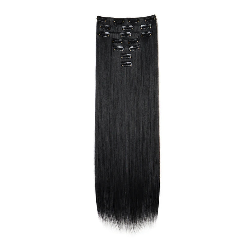 WIGSIN 24 Inch 7 Piece Straight Clip In Hair Extensions