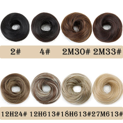 WIGSIN Women's Synthetic Messy Donut Hair Bun Extension