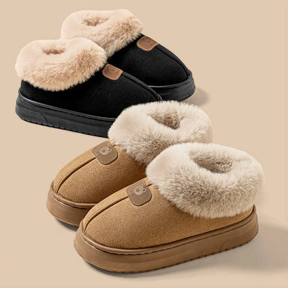 Unisex Fleece Lined EVA Winter Slippers with Ankle Cover