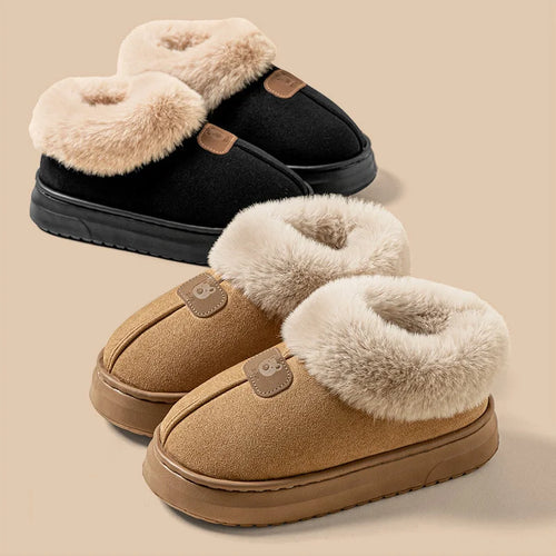 Unisex Fleece Lined EVA Winter Slippers with Ankle Cover
