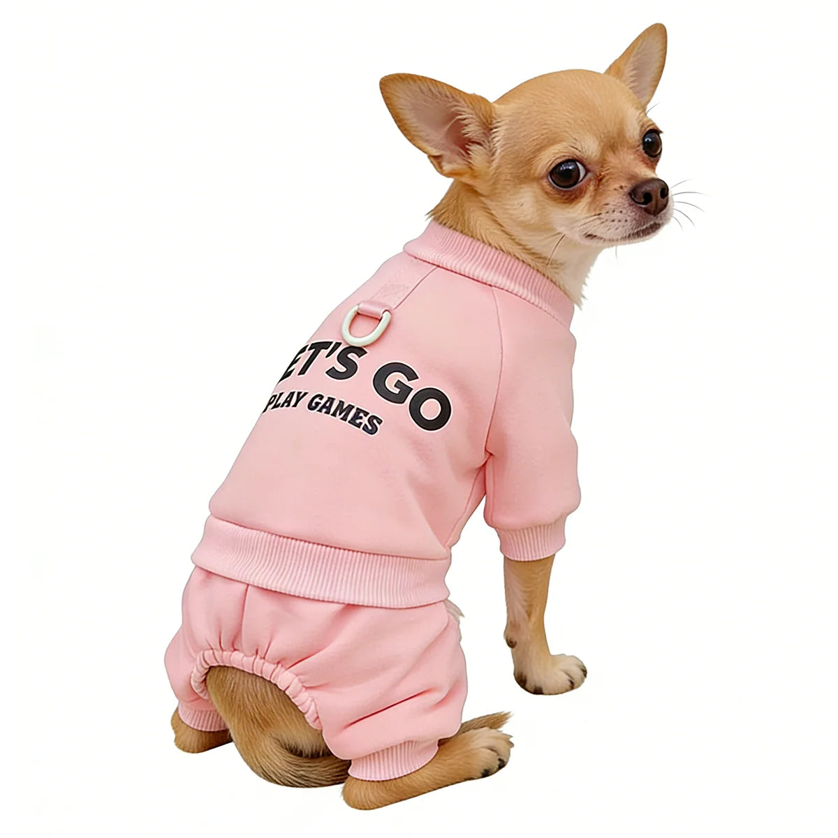 Fleece Winter Dog Jumpsuit Hoodie for Small & Medium Dogs