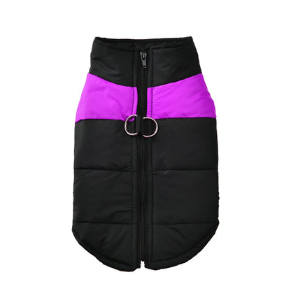 Warm Waterproof Dog Jacket with D-Ring for Small & Large Dogs