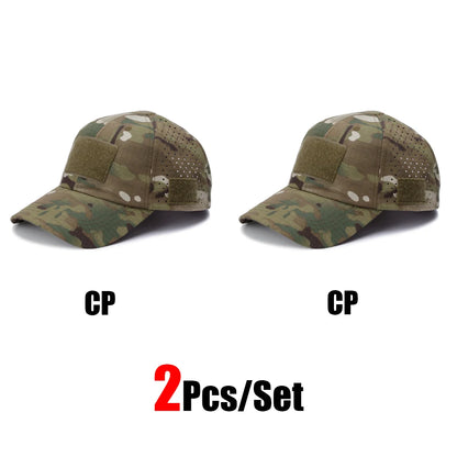 1 or 2 Pack Men's Camouflage Outdoor Baseball Caps