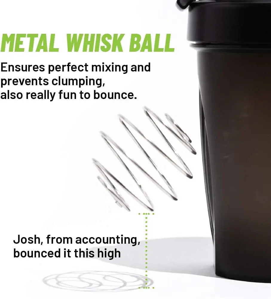 Leeseph BPA Free Leak Proof Protein Shaker Bottle with Mixing Ball
